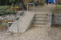 gesicherter Rampe